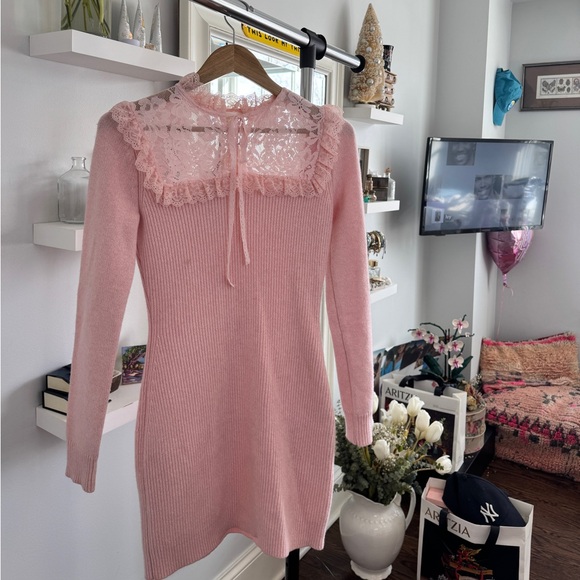 LoveShack Fancy Pink Dress Brand New With Tags